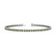 1 - Cliona 2.40 mm Peridot and Diamond Eternity Tennis Bracelet 