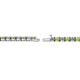 2 - Cliona 2.40 mm Peridot and Diamond Eternity Tennis Bracelet 