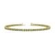 1 - Cliona 2.40 mm Peridot and Diamond Eternity Tennis Bracelet 