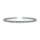 1 - Cliona 2.40 mm London Blue Topaz and Diamond Eternity Tennis Bracelet 