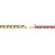 2 - Cliona 2.40 mm Rhodolite Garnet and Diamond Eternity Tennis Bracelet 