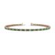 1 - Cliona 2.40 mm Emerald and Diamond Eternity Tennis Bracelet 
