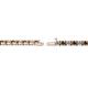 2 - Cliona 2.40 mm Smoky Quartz and Diamond Eternity Tennis Bracelet 