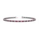 1 - Cliona 2.40 mm Ruby and Lab Grown Diamond Eternity Tennis Bracelet 
