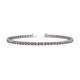 1 - Cliona 2.40 mm Pink Tourmaline and Lab Grown Diamond Eternity Tennis Bracelet 