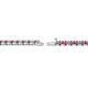 2 - Cliona 2.40 mm Pink Tourmaline and Lab Grown Diamond Eternity Tennis Bracelet 