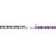 2 - Cliona 2.40 mm Amethyst and Lab Grown Diamond Eternity Tennis Bracelet 