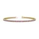 1 - Cliona 2.40 mm Amethyst and Lab Grown Diamond Eternity Tennis Bracelet 