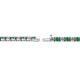 2 - Cliona 2.40 mm Emerald and Lab Grown Diamond Eternity Tennis Bracelet 