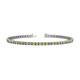 1 - Cliona 2.40 mm Yellow Sapphire and Lab Grown Diamond Eternity Tennis Bracelet 