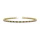 1 - Cliona 2.40 mm Smoky Quartz and Lab Grown Diamond Eternity Tennis Bracelet 