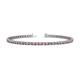 1 - Cliona 2.40 mm Rhodolite Garnet and Lab Grown Diamond Eternity Tennis Bracelet 