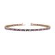 1 - Cliona 2.40 mm Iolite and Lab Grown Diamond Eternity Tennis Bracelet 