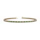 1 - Cliona 2.00 mm Green Garnet and Diamond Eternity Tennis Bracelet 