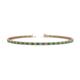 1 - Cliona 2.00 mm Emerald and Diamond Eternity Tennis Bracelet 