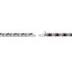 3 - Cliona 2.00 mm Red Garnet and Lab Grown Diamond Eternity Tennis Bracelet 