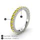 4 - Lara 3.00 mm Yellow Sapphire Eternity Band 
