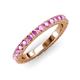 3 - Lara 3.00 mm Pink Sapphire Eternity Band 