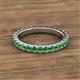 2 - Lara 3.00 mm Green Garnet Eternity Band 