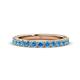 1 - Lara 3.00 mm Blue Topaz Eternity Band 
