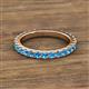 2 - Lara 3.00 mm Blue Topaz Eternity Band 