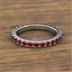 2 - Lara 3.00 mm Red Garnet Eternity Band 