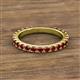 2 - Lara 3.00 mm Red Garnet Eternity Band 
