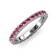 3 - Lara 3.00 mm Rhodolite Garnet Eternity Band 