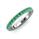 3 - Lara 3.00 mm Emerald Eternity Band 