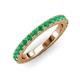 3 - Lara 3.00 mm Emerald Eternity Band 