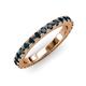 3 - Lara 3.00 mm Blue Diamond Eternity Band 
