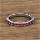 2 - Lara 3.00 mm Ruby Eternity Band 