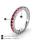 4 - Lara 3.00 mm Ruby Eternity Band 