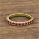 2 - Lara 3.00 mm Ruby Eternity Band 