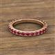 2 - Lara 3.00 mm Ruby Eternity Band 