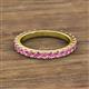 2 - Lara 3.00 mm Pink Sapphire Eternity Band 
