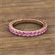 2 - Lara 3.00 mm Pink Sapphire Eternity Band 