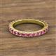 2 - Lara 3.00 mm Pink Tourmaline Eternity Band 