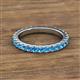 2 - Lara 3.00 mm Blue Topaz Eternity Band 