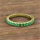 2 - Lara 3.00 mm Emerald Eternity Band 