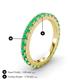 4 - Lara 3.00 mm Emerald Eternity Band 