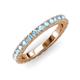 3 - Lara 3.00 mm Aquamarine Eternity Band 