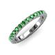 3 - Lara 3.00 mm Green Garnet Eternity Band 