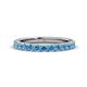 1 - Lara 3.00 mm Blue Topaz Eternity Band 
