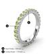 4 - Lara 3.00 mm Peridot Eternity Band 