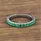 2 - Lara 3.00 mm Emerald Eternity Band 