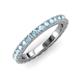 3 - Lara 3.00 mm Aquamarine Eternity Band 