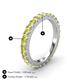 4 - Lara 3.00 mm Yellow Diamond Eternity Band 