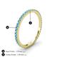 4 - Lara 1.70 mm Blue Topaz Eternity Band 