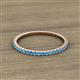2 - Lara 1.70 mm Blue Topaz Eternity Band 